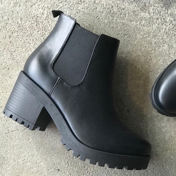 Size 10 Soda Jaber Black Lug Sole Combat Boot - Picture 6 of 10